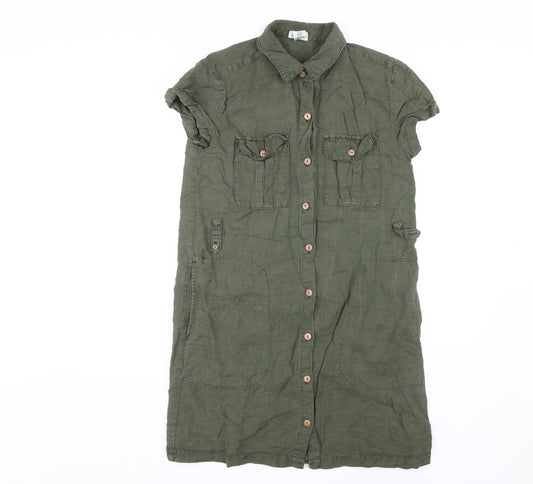 Nicole Miller Women’s Green XS Shirt Dress