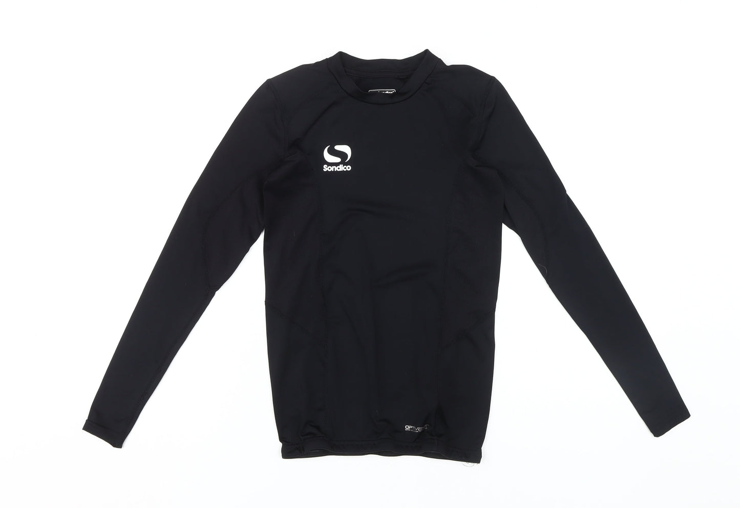 Sondico Boys' Black Football T-Shirt Long Sleeve 13 Years