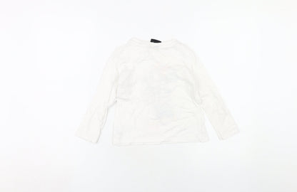 Disney Girls White Minnie Mouse Long Sleeve T-Shirt 5-6 Years