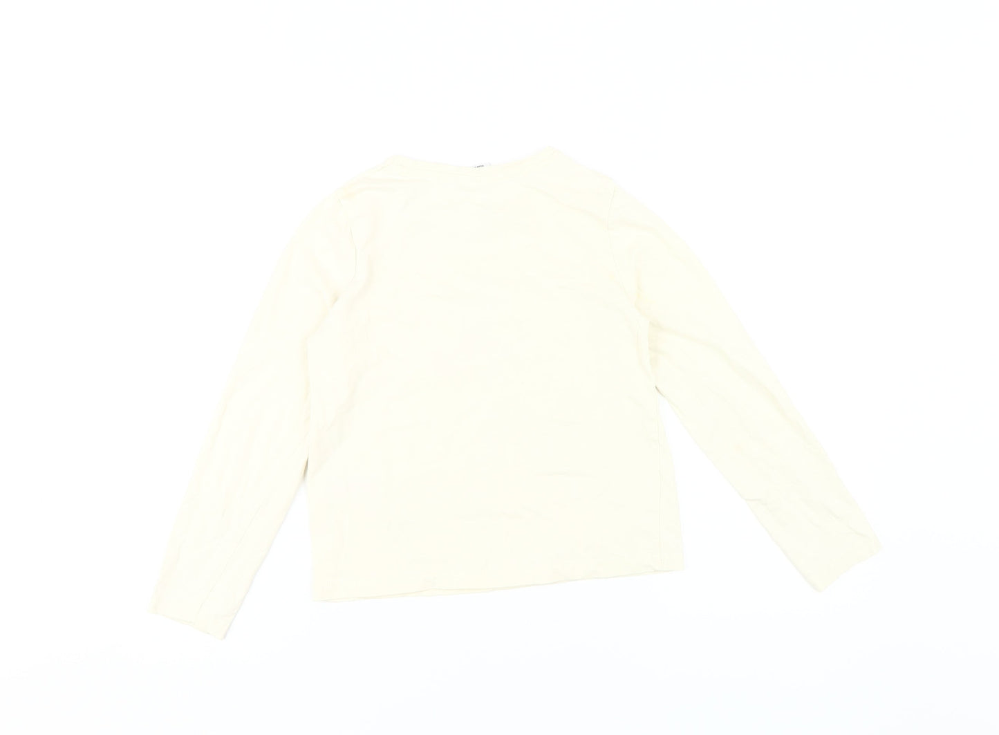 Disney Girls White Mickey Mouse Long Sleeve T-Shirt 9-10 Years