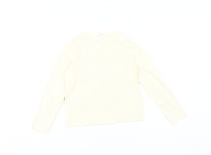 Disney Girls White Mickey Mouse Long Sleeve T-Shirt 9-10 Years