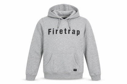 Mens UK Size S Firetrap Grey Pullover Hoodie