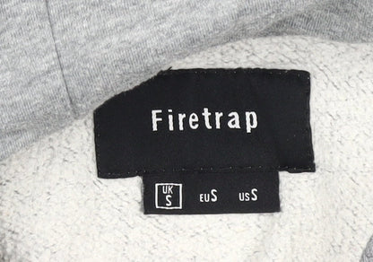 Mens UK Size S Firetrap Grey Pullover Hoodie