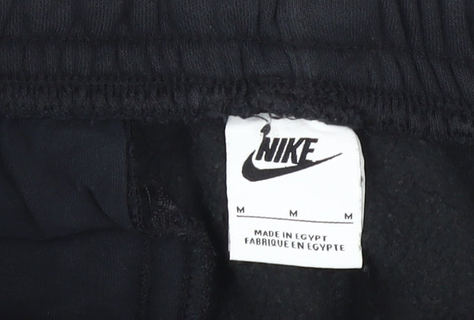 Nike Men's Black Jogger Trousers - Medium, Elastic Waist