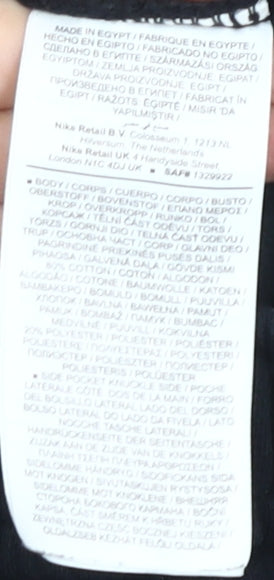 Nike Men's Black Jogger Trousers - Medium, Elastic Waist