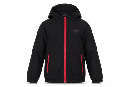 Front view of Lee Cooper boys’ black windbreaker jacket 13 years