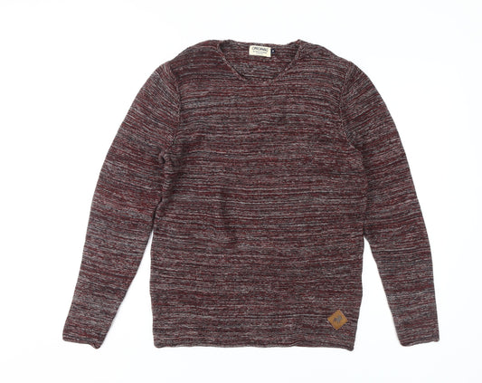 Jack & Jones Men's Red Pullover Jumper Size M