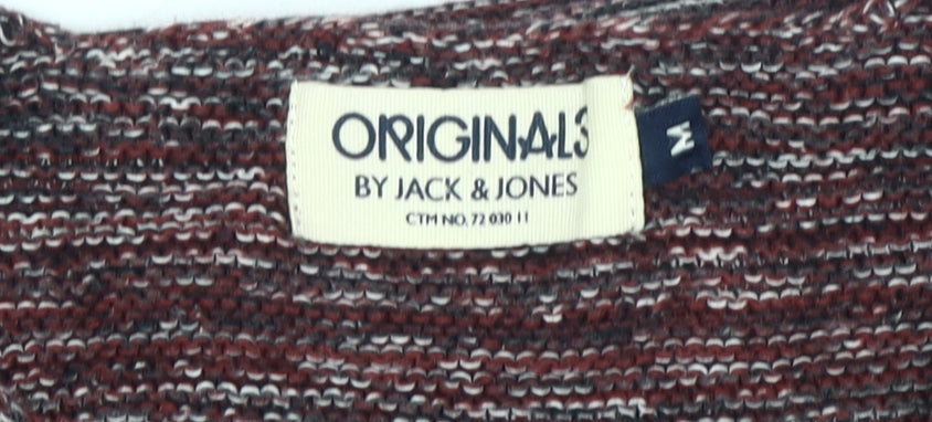 Jack & Jones Men's Red Pullover Jumper Size M