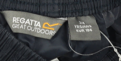 Regatta Boys Black Rain Trousers, 3 Years, Waterproof, Activewear