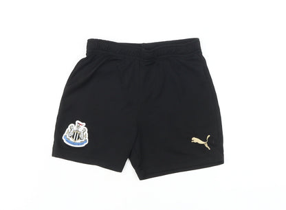 Puma Boys Black Athletic Shorts Size 5-6 Years