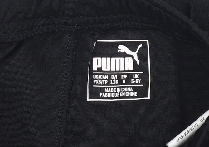 Puma Boys Black Athletic Shorts Size 5-6 Years