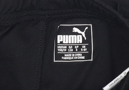 Puma Boys Black Athletic Shorts Size 5-6 Years