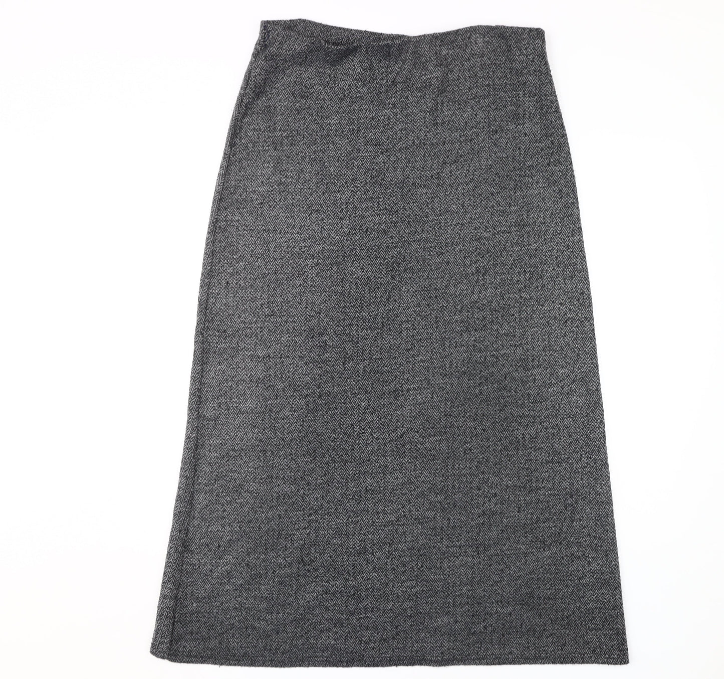 Amaranto Women's Grey Herringbone Skirt Size 14