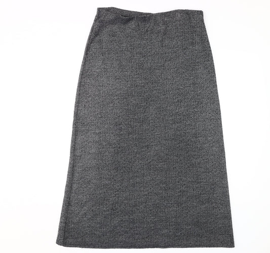 Amaranto Women's Grey Herringbone Skirt Size 14