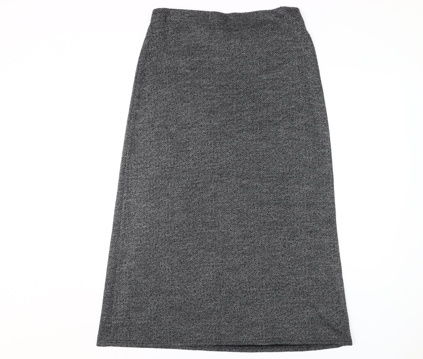 Amaranto Women's Grey Herringbone Skirt Size 14