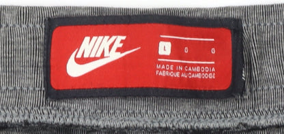 Nike Men's Grey Joggers, Size L, Casual Knit Trousers