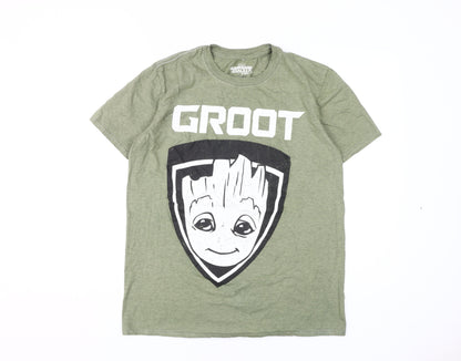 Marvel Men's Green Groot Graphic T-Shirt L