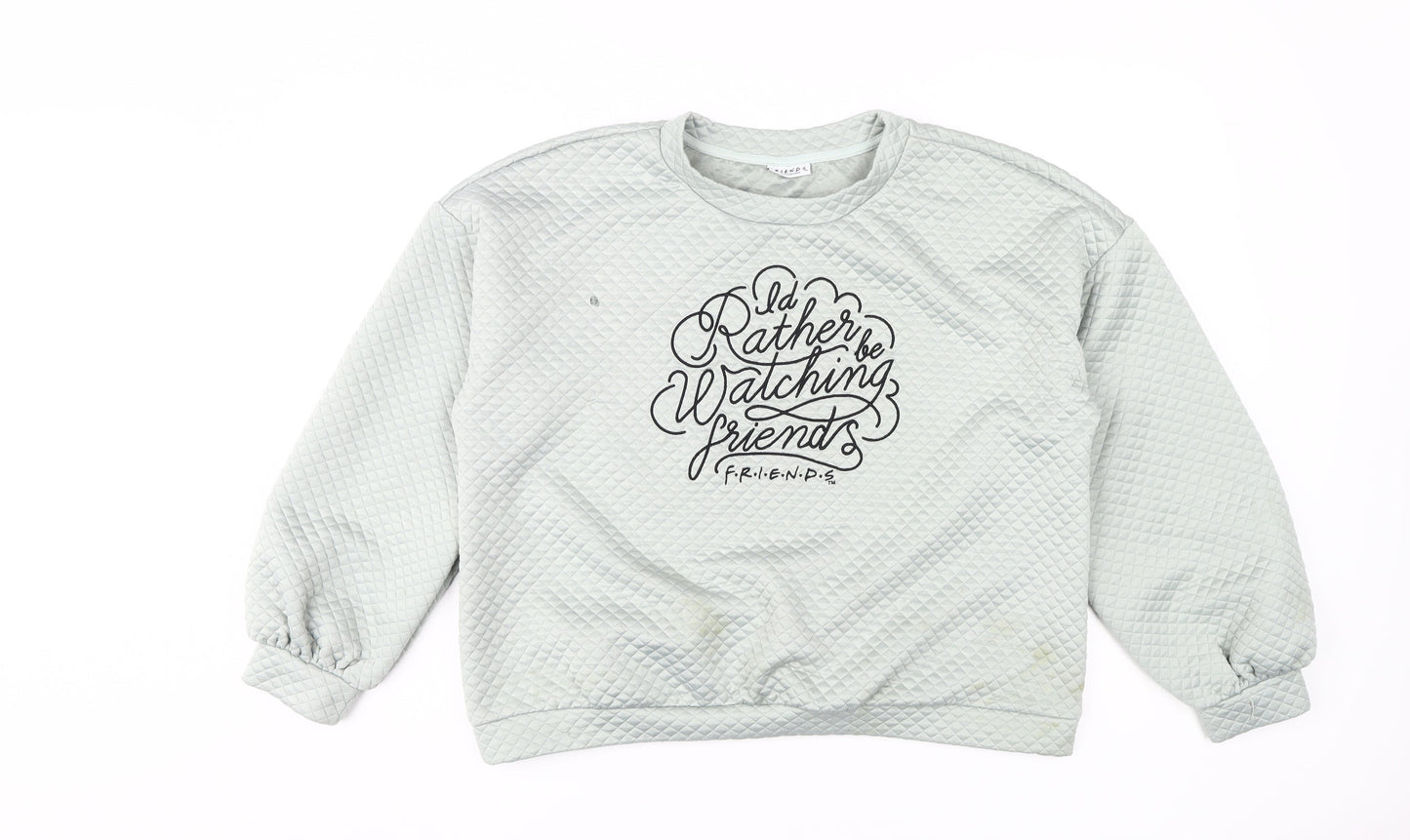 Womens UK Size 14 Friends Ivory Pullover Sweatshirt