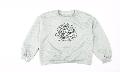 Womens UK Size 14 Friends Ivory Pullover Sweatshirt