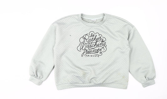 Womens UK Size 14 Friends Ivory Pullover Sweatshirt