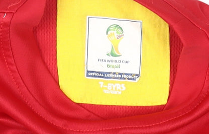 Boys Red FIFA World Cup T-Shirt 7-8 Years Sports Pullover