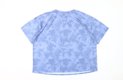 Unisex Adults UK Size 20 Disney Blue Basic T-Shirt