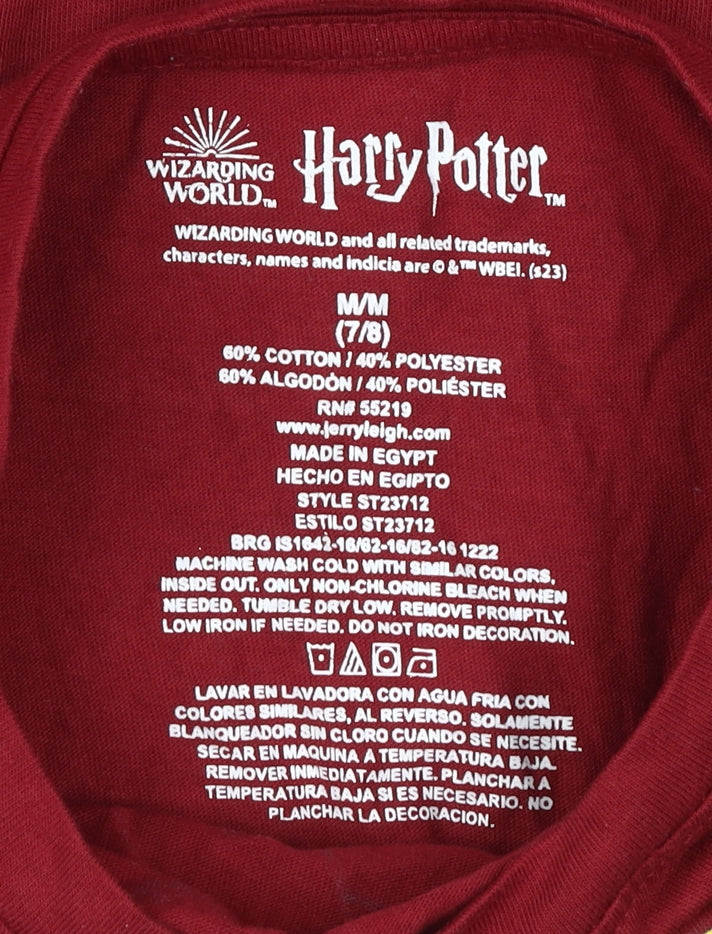 Harry Potter Girls' Red T-Shirt, Wizarding World, 7-8 Years