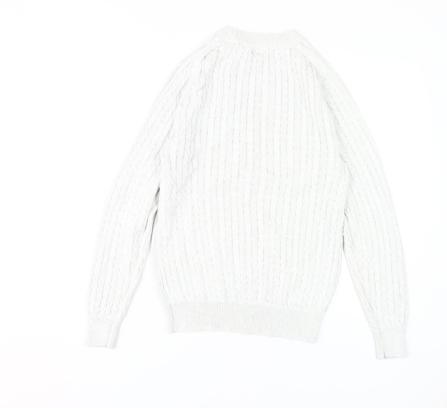 Next Men's Ivory Cotton Cable-Knit Jumper Size M