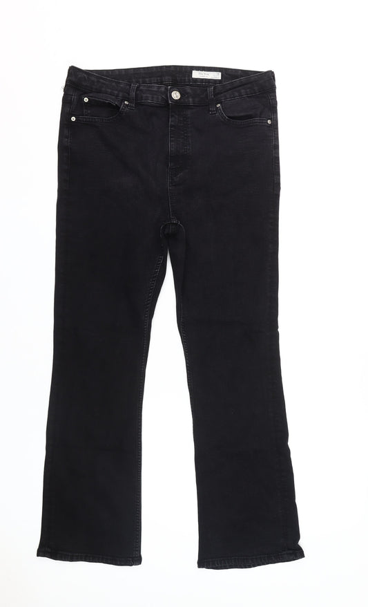 Marks and Spencer Men's Black Bootcut Jeans 16