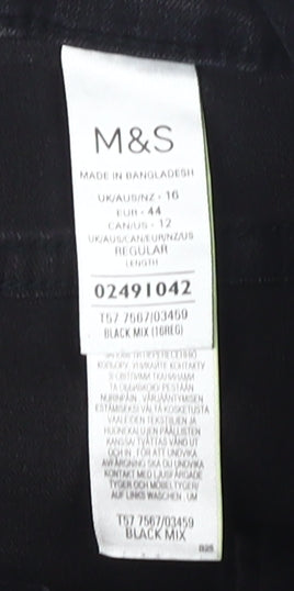 Marks and Spencer Men's Black Bootcut Jeans 16