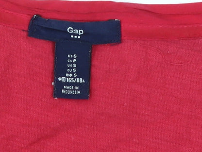 Womens UK Size S Gap Red  T-Shirt