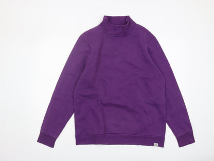 Mens UK Size L Pull&Bear Purple Pullover Sweatshirt