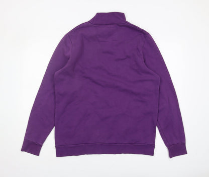 Mens UK Size L Pull&Bear Purple Pullover Sweatshirt