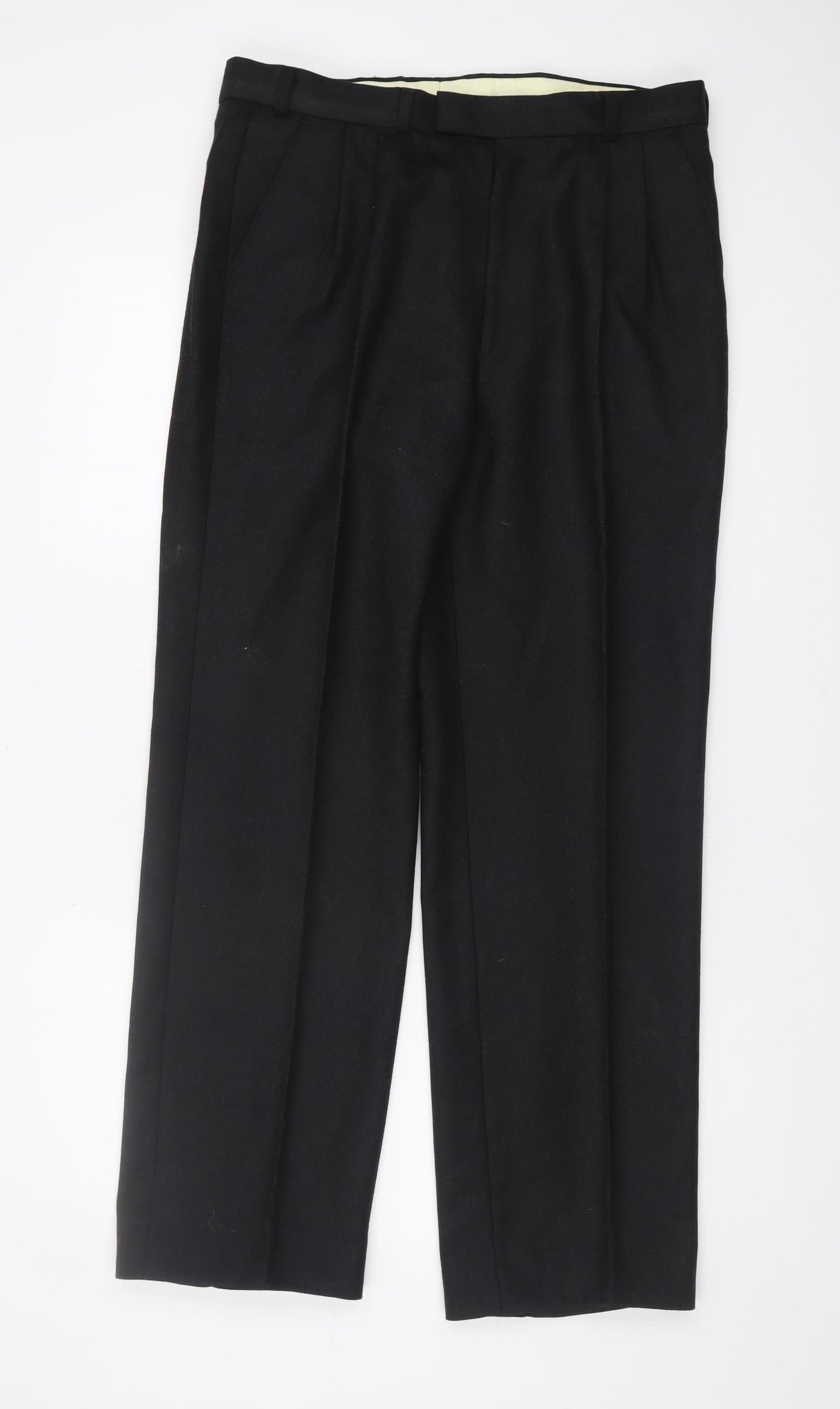 The Label Men's Black Dress Pants 34 Wool Formal