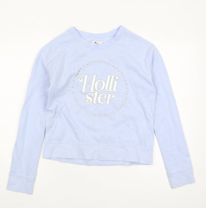 Hollister Women's Blue XS Graphic Print Sweatshirt