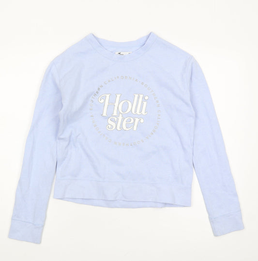 Hollister Women's Blue XS Graphic Print Sweatshirt