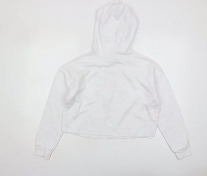 New Look Girls White Hoodie 12-13 Years Mickey Pullover