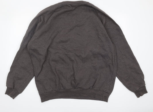 Mens UK Size XL Donnay Brown Pullover Sweatshirt