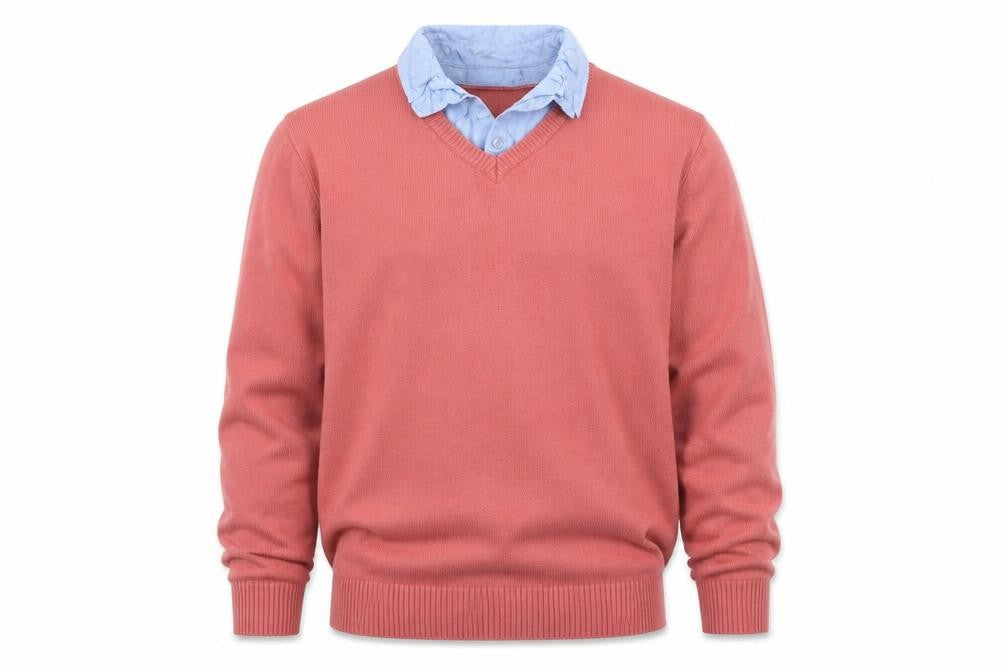 Mens UK Size XL Cotton Traders Pink Pullover Jumper
