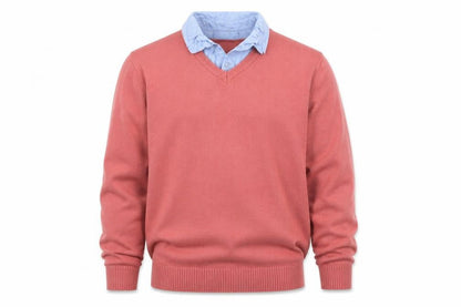Mens UK Size XL Cotton Traders Pink Pullover Jumper