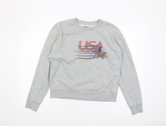 Unisex Adults UK Size S Disney Grey Pullover Sweatshirt
