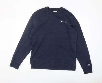 Mens UK Size M Champion Blue Pullover Sweatshirt