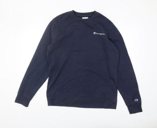 Mens UK Size M Champion Blue Pullover Sweatshirt