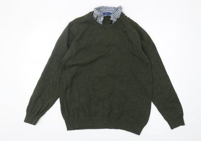 Cotton Traders Men's Green L Pullover Jumper