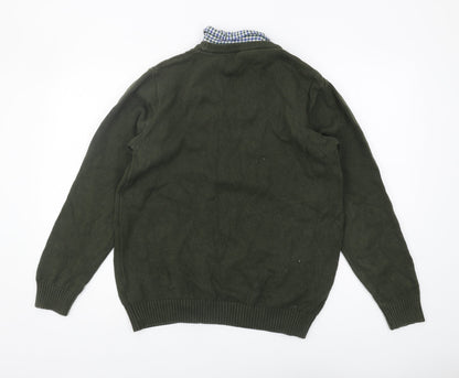 Cotton Traders Men's Green L Pullover Jumper