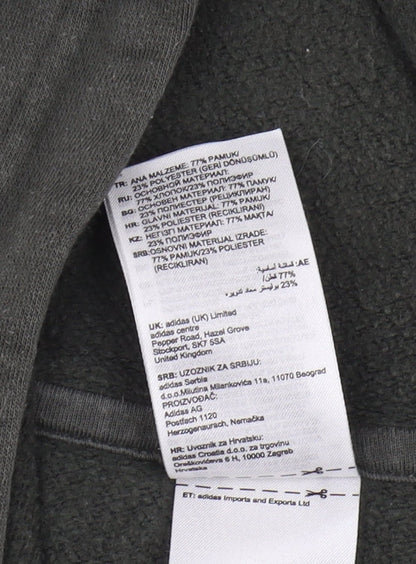 Adidas Men's Green Pullover Hoodie, Size M, Logo Design