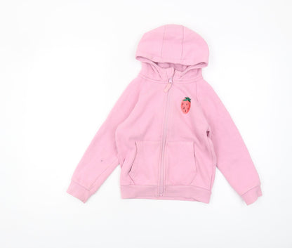 Mountain Warehouse Girls Pink Full Zip Hoodie 2XS