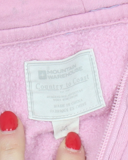 Mountain Warehouse Girls Pink Full Zip Hoodie 2XS