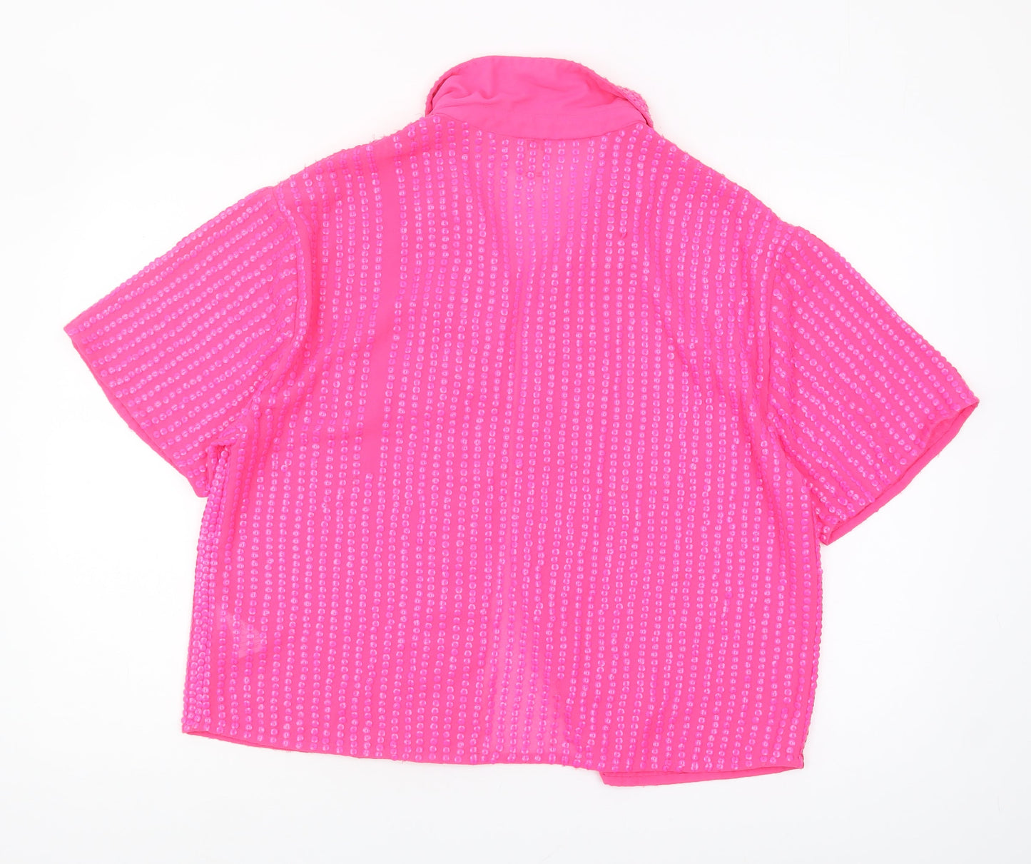 Womens UK Size 16 River Island Pink  Button-Up