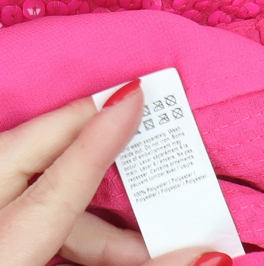 Womens UK Size 16 River Island Pink  Button-Up